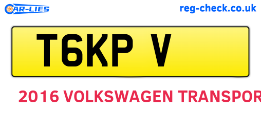 T6KPV are the vehicle registration plates.