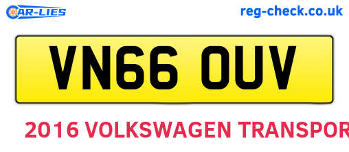VN66OUV are the vehicle registration plates.