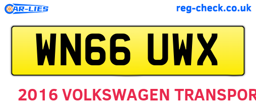 WN66UWX are the vehicle registration plates.