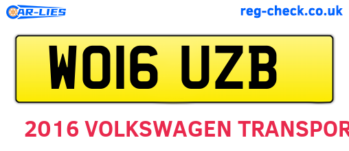 WO16UZB are the vehicle registration plates.