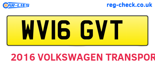 WV16GVT are the vehicle registration plates.