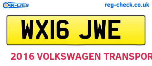 WX16JWE are the vehicle registration plates.