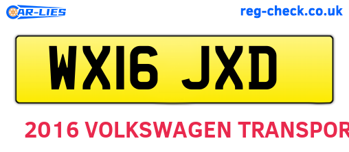 WX16JXD are the vehicle registration plates.