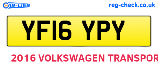 YF16YPY are the vehicle registration plates.