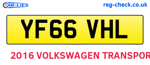 YF66VHL are the vehicle registration plates.