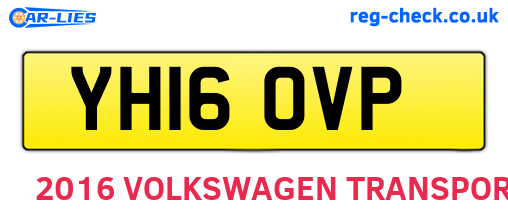 YH16OVP are the vehicle registration plates.