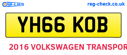 YH66KOB are the vehicle registration plates.