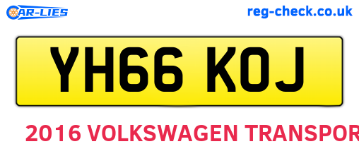 YH66KOJ are the vehicle registration plates.