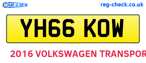 YH66KOW are the vehicle registration plates.