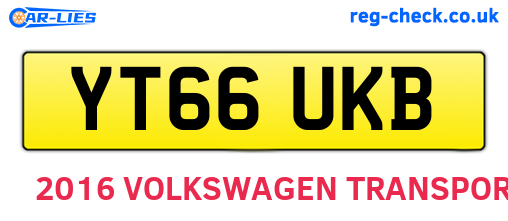 YT66UKB are the vehicle registration plates.