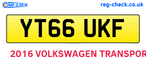 YT66UKF are the vehicle registration plates.