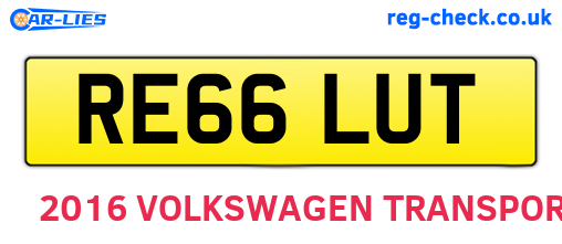 RE66LUT are the vehicle registration plates.