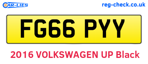 FG66PYY are the vehicle registration plates.