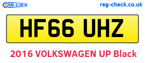 HF66UHZ are the vehicle registration plates.