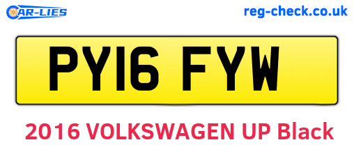 PY16FYW are the vehicle registration plates.