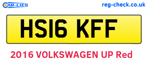 HS16KFF are the vehicle registration plates.