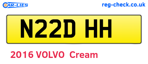 N22DHH are the vehicle registration plates.