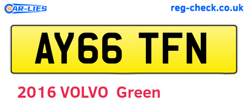 AY66TFN are the vehicle registration plates.