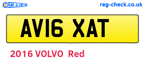 AV16XAT are the vehicle registration plates.