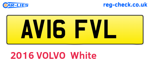 AV16FVL are the vehicle registration plates.