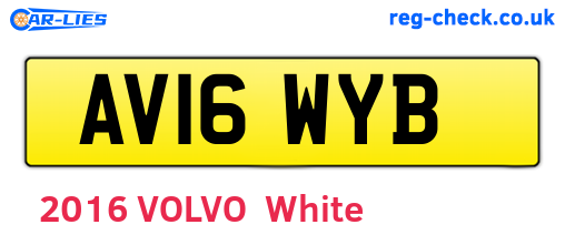 AV16WYB are the vehicle registration plates.