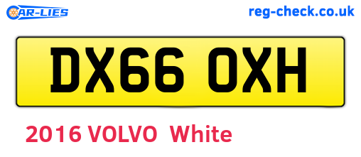 DX66OXH are the vehicle registration plates.