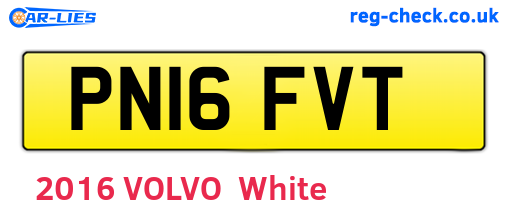 PN16FVT are the vehicle registration plates.