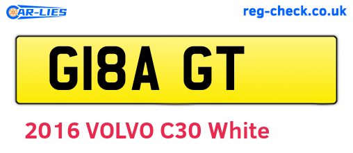 G18AGT are the vehicle registration plates.