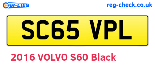 SC65VPL are the vehicle registration plates.