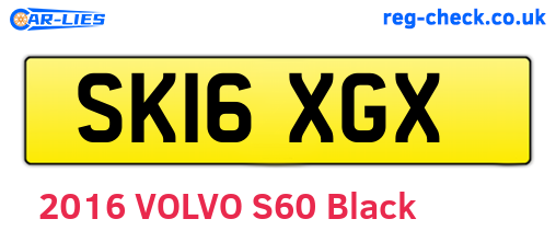 SK16XGX are the vehicle registration plates.