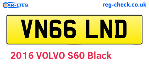 VN66LND are the vehicle registration plates.