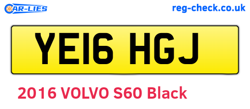 YE16HGJ are the vehicle registration plates.