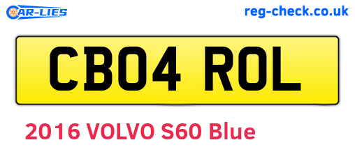 CB04ROL are the vehicle registration plates.