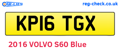 KP16TGX are the vehicle registration plates.