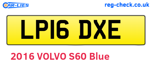 LP16DXE are the vehicle registration plates.