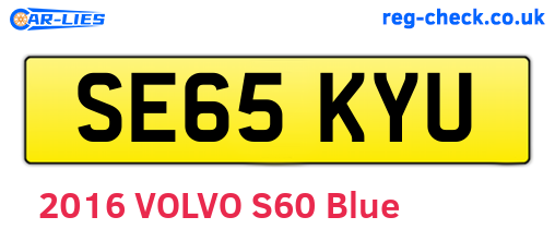 SE65KYU are the vehicle registration plates.