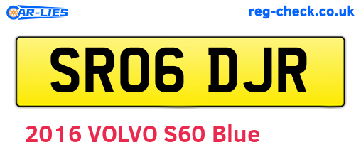 SR06DJR are the vehicle registration plates.
