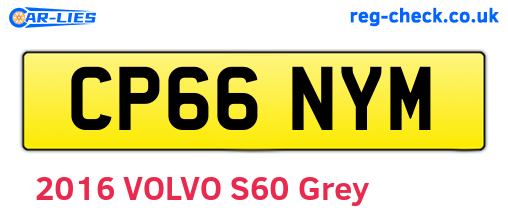 CP66NYM are the vehicle registration plates.