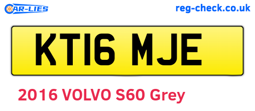 KT16MJE are the vehicle registration plates.