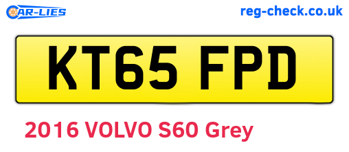 KT65FPD are the vehicle registration plates.