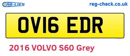 OV16EDR are the vehicle registration plates.