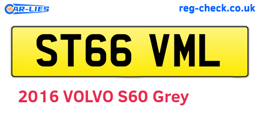 ST66VML are the vehicle registration plates.