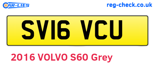 SV16VCU are the vehicle registration plates.