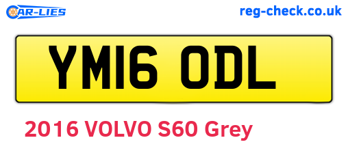 YM16ODL are the vehicle registration plates.