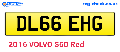 DL66EHG are the vehicle registration plates.