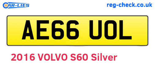 AE66UOL are the vehicle registration plates.