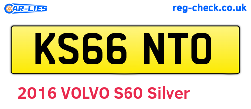 KS66NTO are the vehicle registration plates.