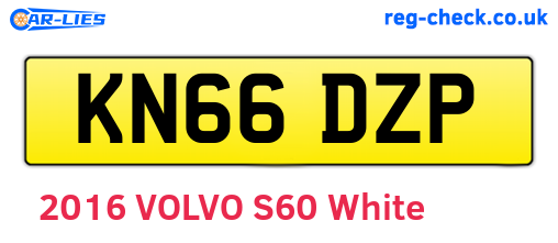 KN66DZP are the vehicle registration plates.