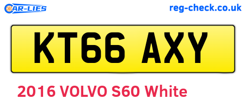 KT66AXY are the vehicle registration plates.