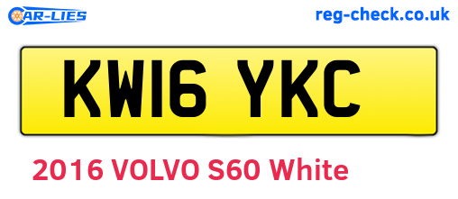 KW16YKC are the vehicle registration plates.